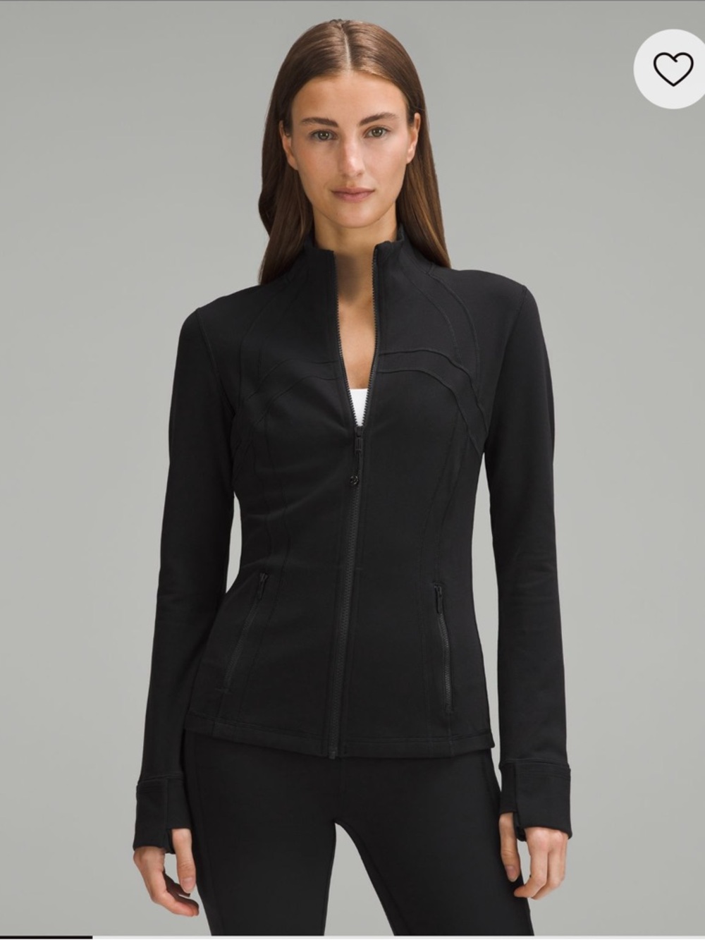 Women's lululemon Define Jacket Black Zip-Front Fitted
